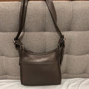 Vintage Coach Grey Leather LEGACY SMALL ZIP Crossbody Shoulder Bag #9997